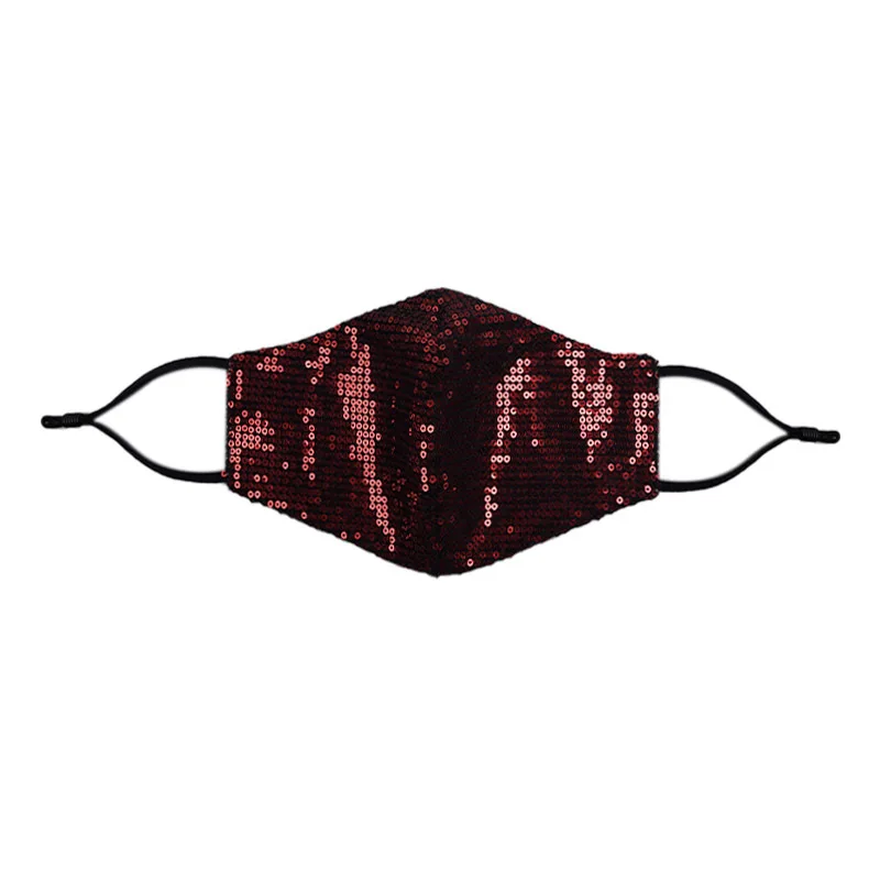 fashion Sequin custom design face maskes girls Multi-color Sparkly Sequins Face Cover Nightclub Masquerade Maskes for Women