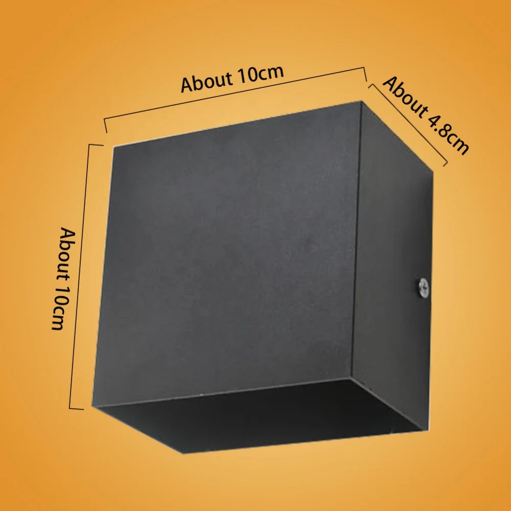 
LED Wall Lamp Dimmable Square Bedside Sconces 6W Indoor Lighting Fixture Living Room Study Stair Hotel Aisle Decor AC 110V 220V 