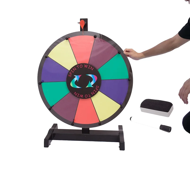 Good Quality 15 Inches Tabletop Lucky Spin Game Fortune Prize Wheel for Trade Show