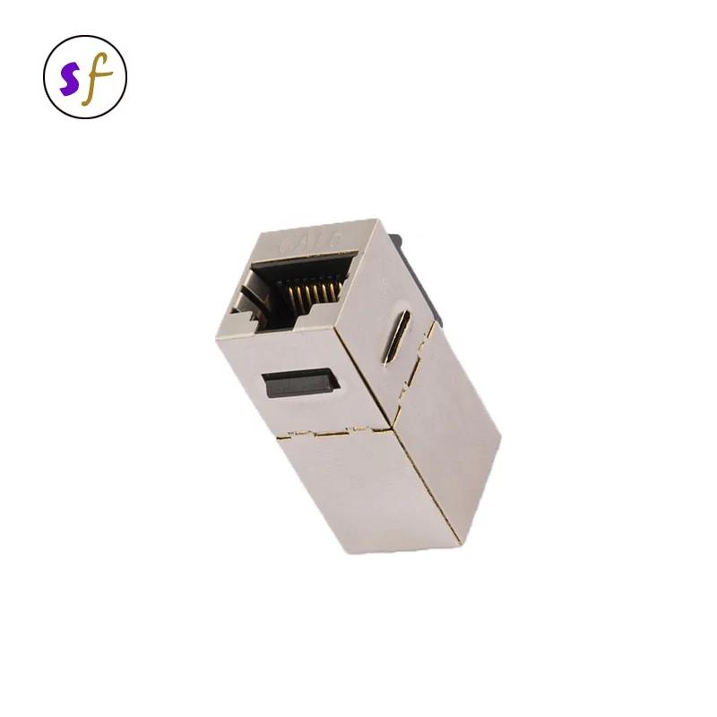 RJ45 FTP Cat6 экранированный Keystone Jack встроенный соединитель Ethernet LAN Сетевой кабель удлинитель