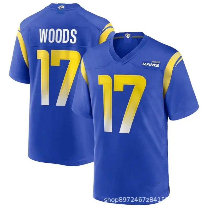 High quality N FL Los Angeles Ram football jersey breathable polyester quick-drying football jersey