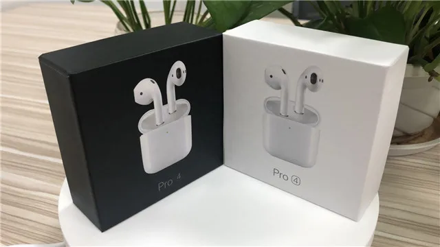  Черные наушники-вкладыши беспроводные мини-наушники Air Pro 4 для