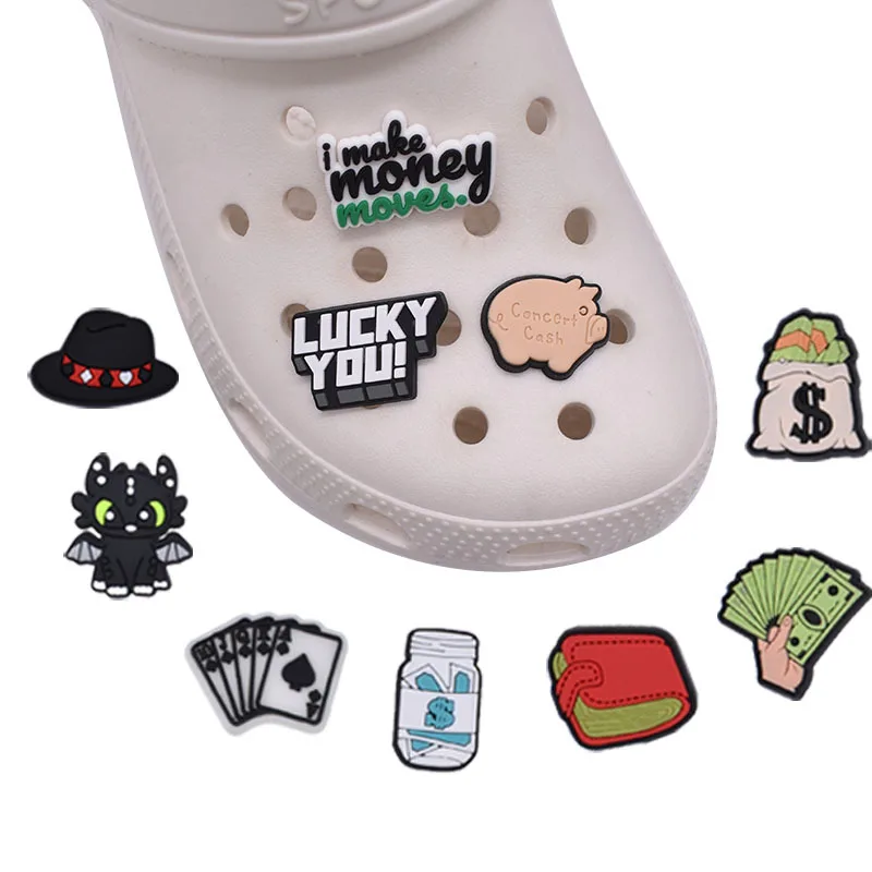 Gambling Shoe Charms Poker Game Card Clog Shoe Charms  Las Vegas Gambling Shoe Decoration Party Gifts for Boys Girls Women Men