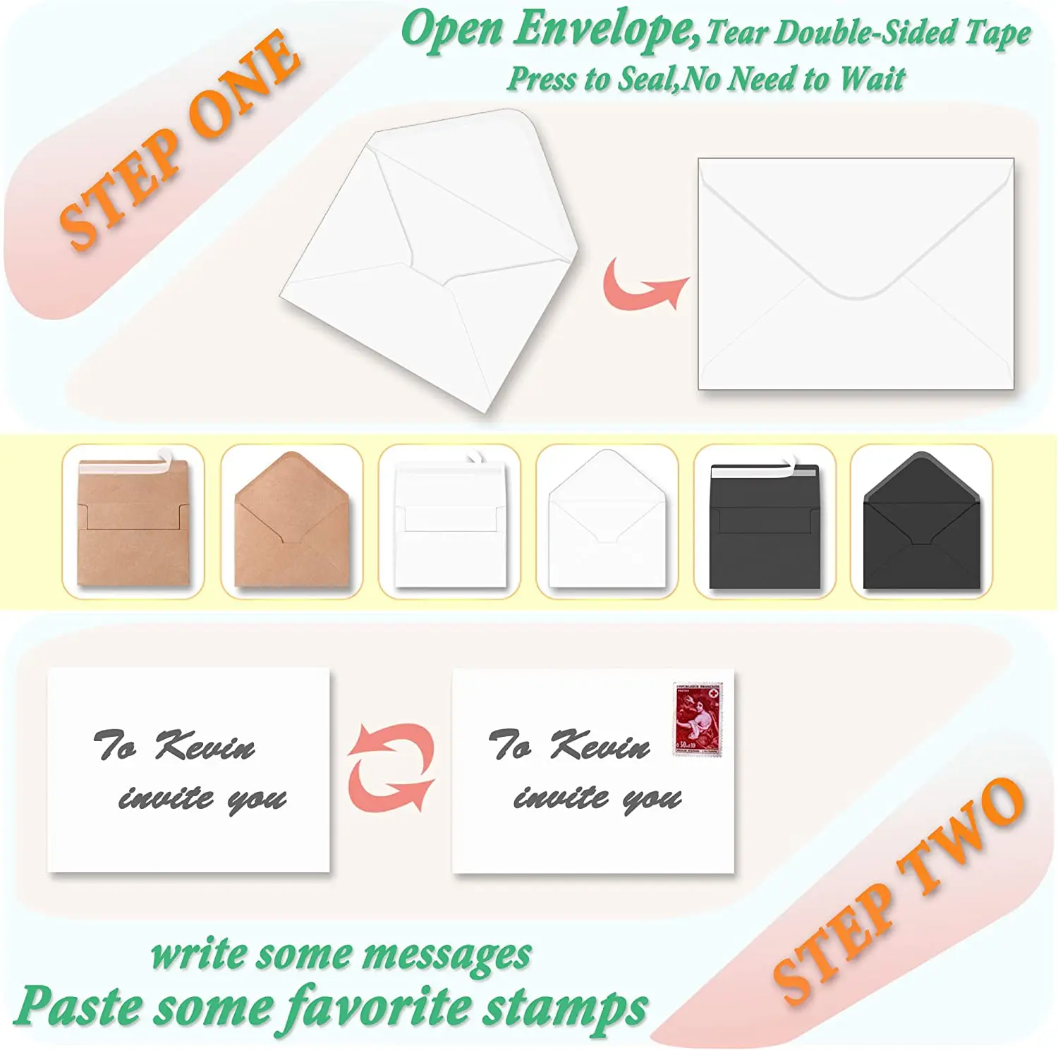 Конверт яркий A7 5 1/4x7 1/4 дюйма, белая бумага для приглашений