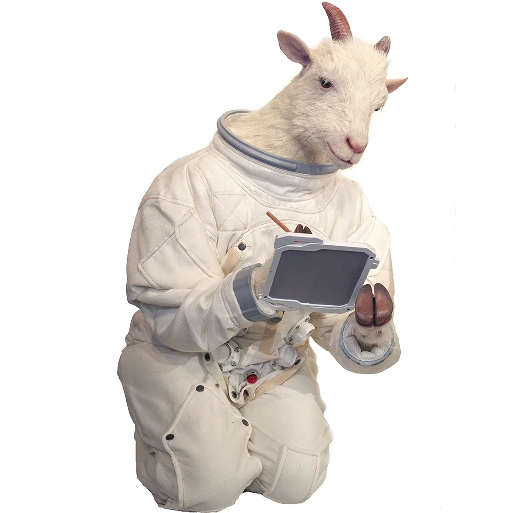 Silicone Animal Model Admire Stunning Space Sheep Wax Figures Suitable For Theme Park Statue Display