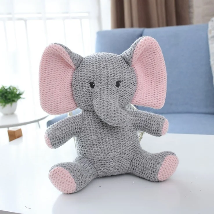 Factory Custom low MOQ woolen yarn knitting elephant