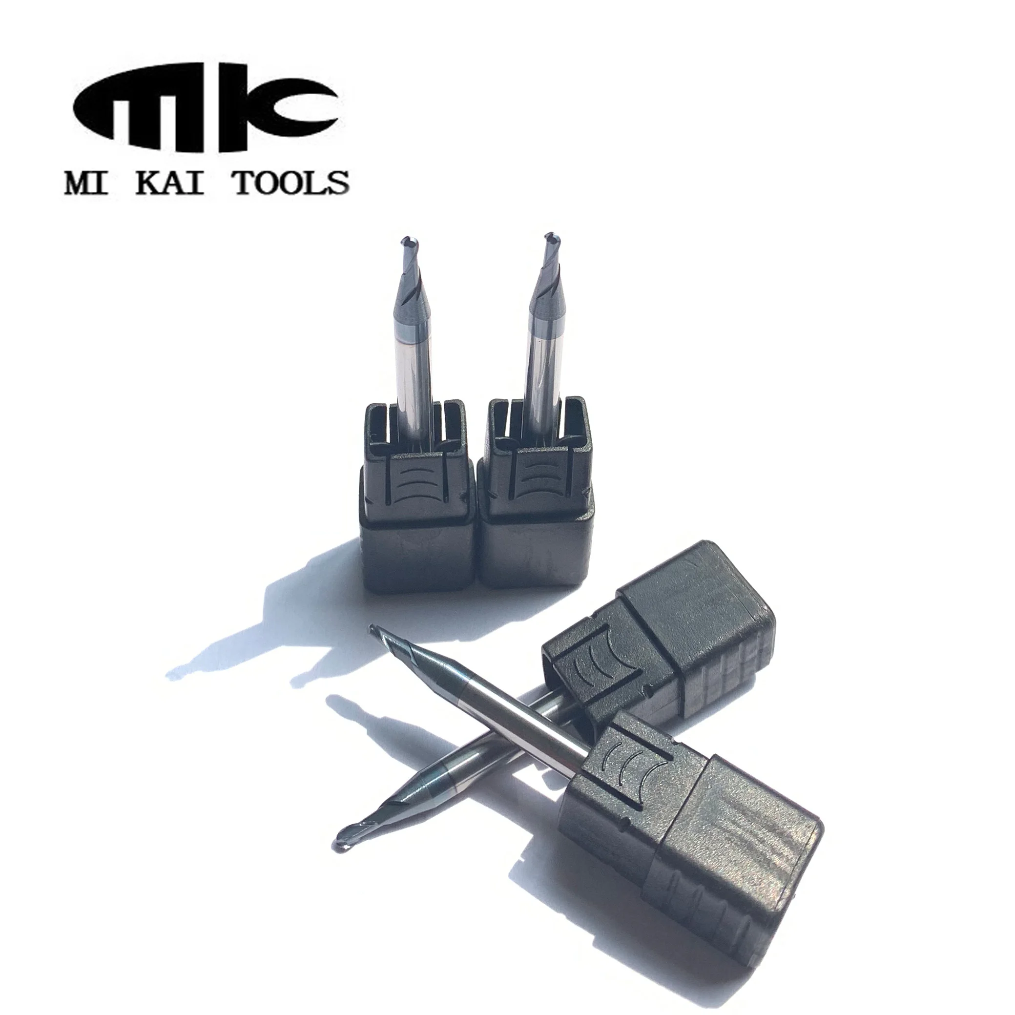 Solid Carbide Spherical 1mm Ball Nose End Mill Cutters For Aluminum