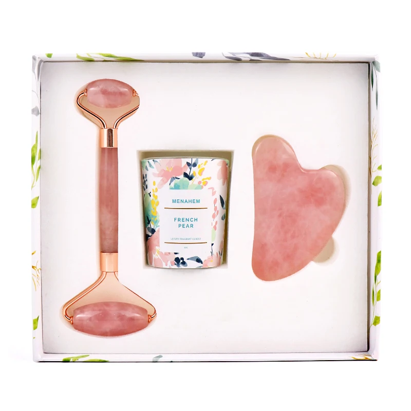 Ароматическая ручной работы для ароматерапии, гуаша нефритовый валик свечи подарочный набор для ванной комнаты для домашнего декора и женщин кожи массажер