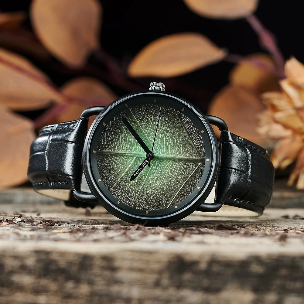 Art Design Unique design Eco-Friendly Design Tree Leaf low moq Dropshipping Classic Wholesale Quartz wood watch