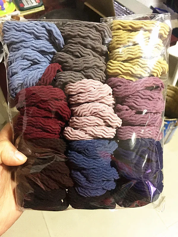 2022 New widened high elastic hair rope all-match fashion seamless towel ring tie hair rubber band hair ring