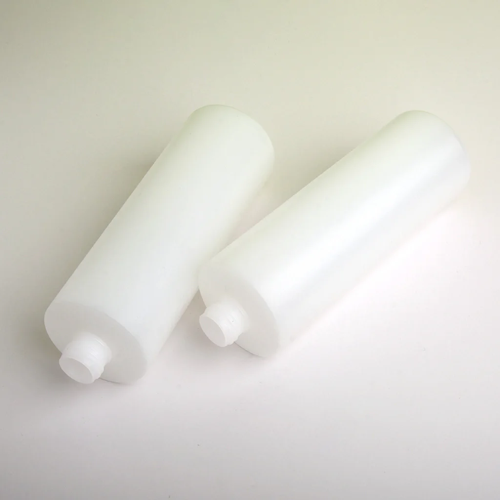 Cosmo Shape 16oz 480ml White Packaging HDPE Round Squeezable Empty Shampoo Bottle Skin Care Set Face Cream Lotion