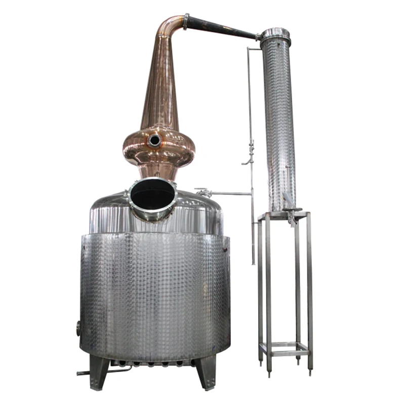 GIN 2000l pot still distillation all copper equipment distillery whisky brandy gin basket distiller for sale