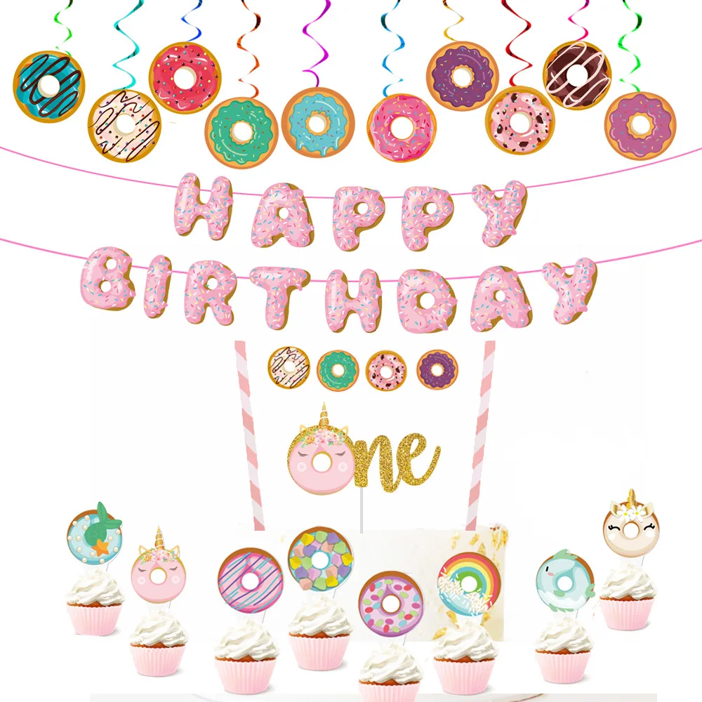 Baby Shower Donut Party Supplies Donuts Decorations Birthday Party Holiday Baby Shower decoracion