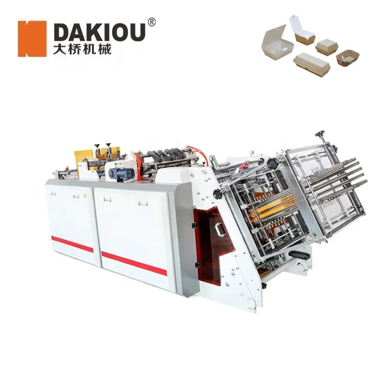 DAKIOU HBJ-D800/1200 производитель качество картона бумага обедов/гамбургер коробка Автоматическая Коробка монтажная машина