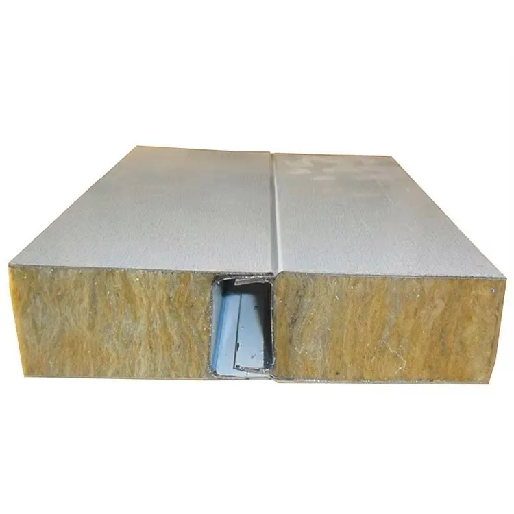 Sandwich panel roof sheet 50mm 100mm 150mm insulated rock wool sandwich panel for wall roof panel sandwich rock wool