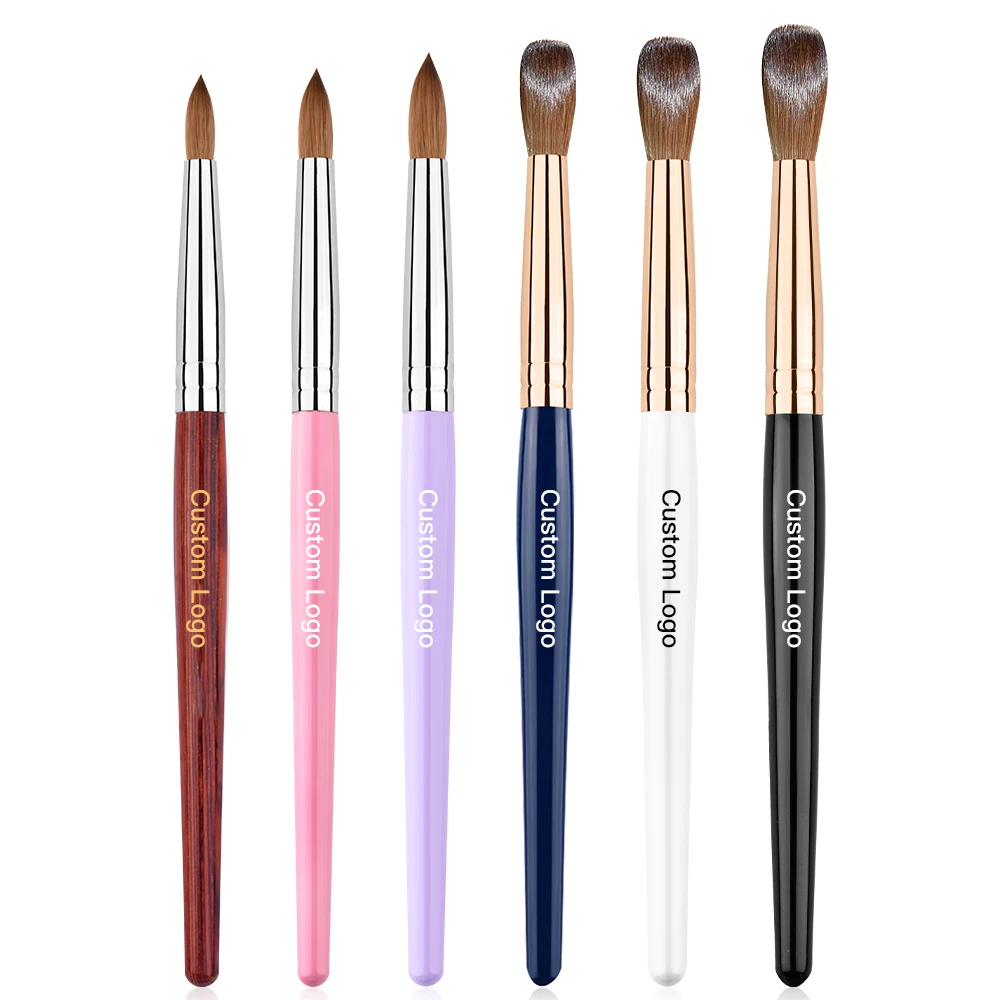 100% Acrylic brush kolinsky high quality pinceles acrilico puro kolinsky profesional Size 8/10/12/14/16/18/20/22 acrylic brush