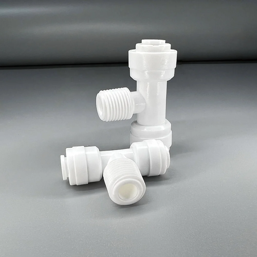 PE Pipe Joint Plastic T Shape RO Water Filter Adapter Pipe Fittings Coupling