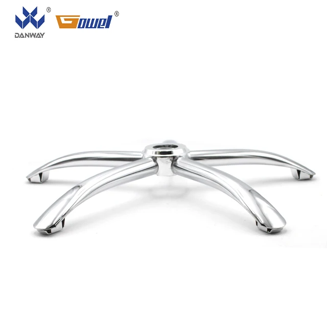 Modern chromed iron steel metal base furniture hardware accessories spare parts office chair components