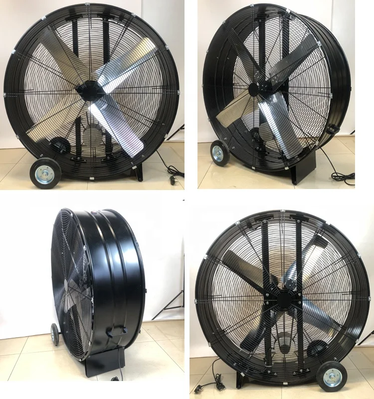 42 inch 48 inch High air volume large range drum fan barrel fan for indoor, playground, green house, farm belt drive motor
