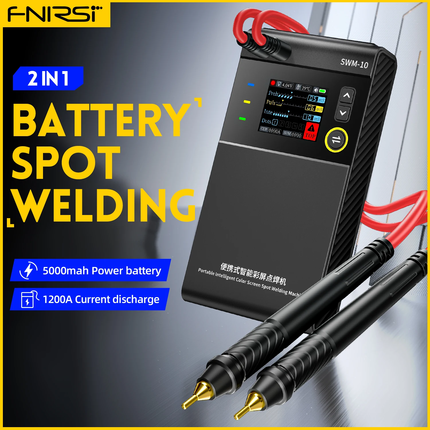 Fnirsi Swm-10 Spot Welder Portable 18650 Battery Pack Welding Tool 5000mah Weldable 0.25mm  Diy Mini Welding Machine