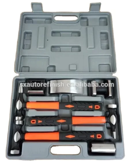 Heavy Duty Auto Body Hammer and Dolly Set For Repair Kit
