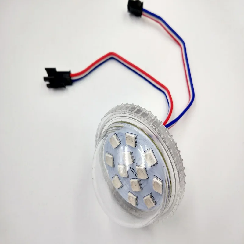 Wholesale 55mm Led Amusement Light DC24V 12led SMD 5050 Cabochon Fairground Lights Addressable UCS2903