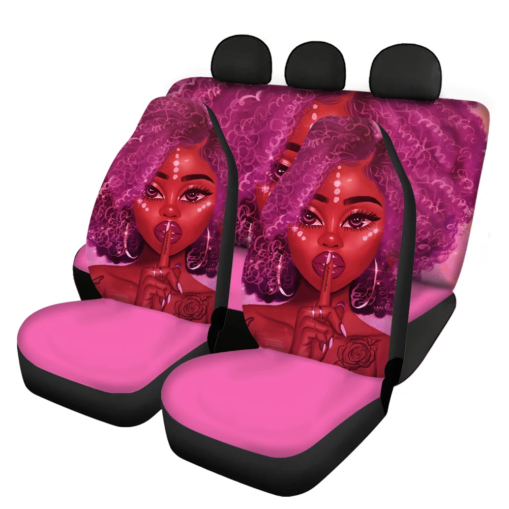 Car Seat Protector Covers Melanin Poppin Prints Car Accessories Seat Covers for Women Front/Back Car Seat covers full set 2021