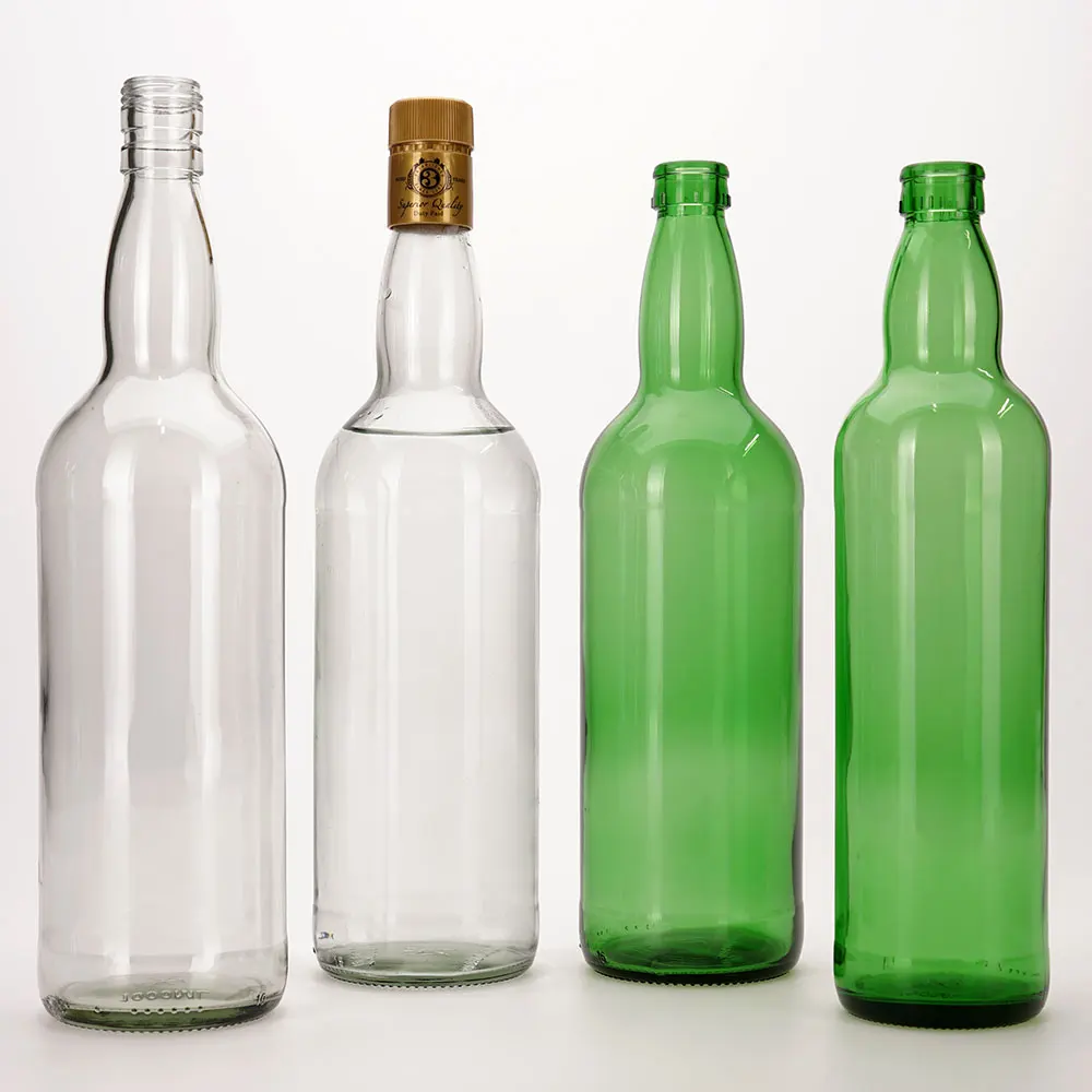 VISTA 2022 Hot Sell Luxury High Quality Empty Clear Glass Wine Vodka Rum Brandy Whisky Bottle 750ml 1000ml Whisky Bottle