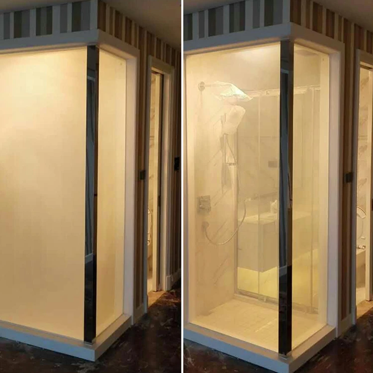 Умная пленка Pdlc электрическое глазурь стекло для гостиничной ванной комнаты