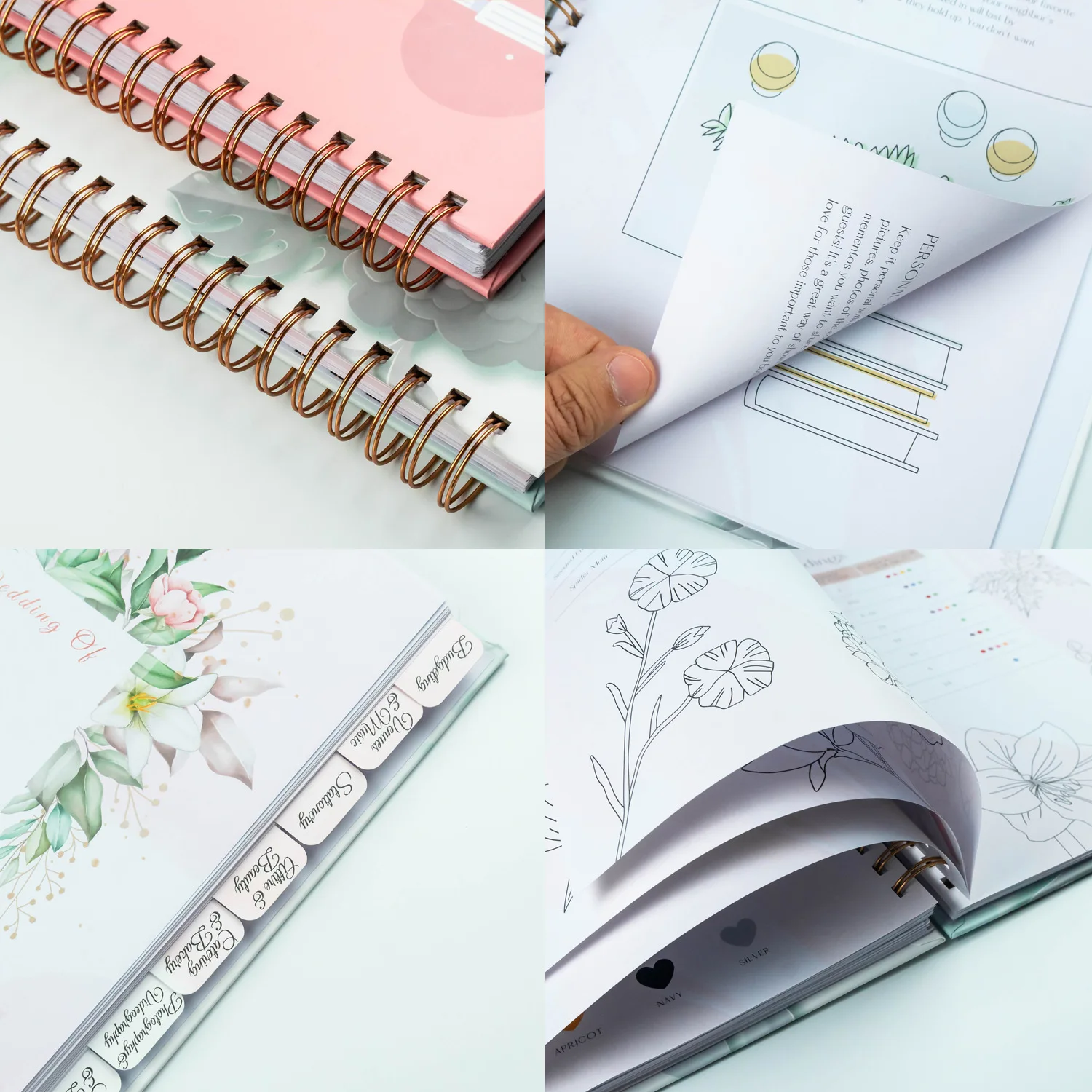 Double Loop Planificateur Budget Spiral A5 Cuadernos Journal Libreta Planner Custom Printing Luxury