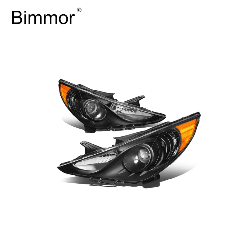 Bimmor 3 Car headlight for Hyundai Sonata head light black xenon headlamp semi assembly 2011-2014 headlamp factory replacement