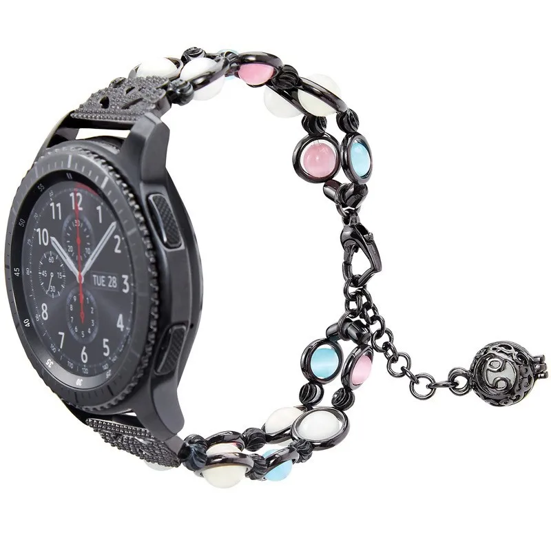 Wholesale Quality Watchband Gems Stones Luminous Bead Stainless Steel Watch Strap Bands For Samsung Galaxy Active