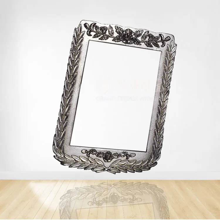 Совершенно новая стильная пластиковая рамка для деревянного налета, гальваническая рамка для деревянных табличек, круглая фоторамка