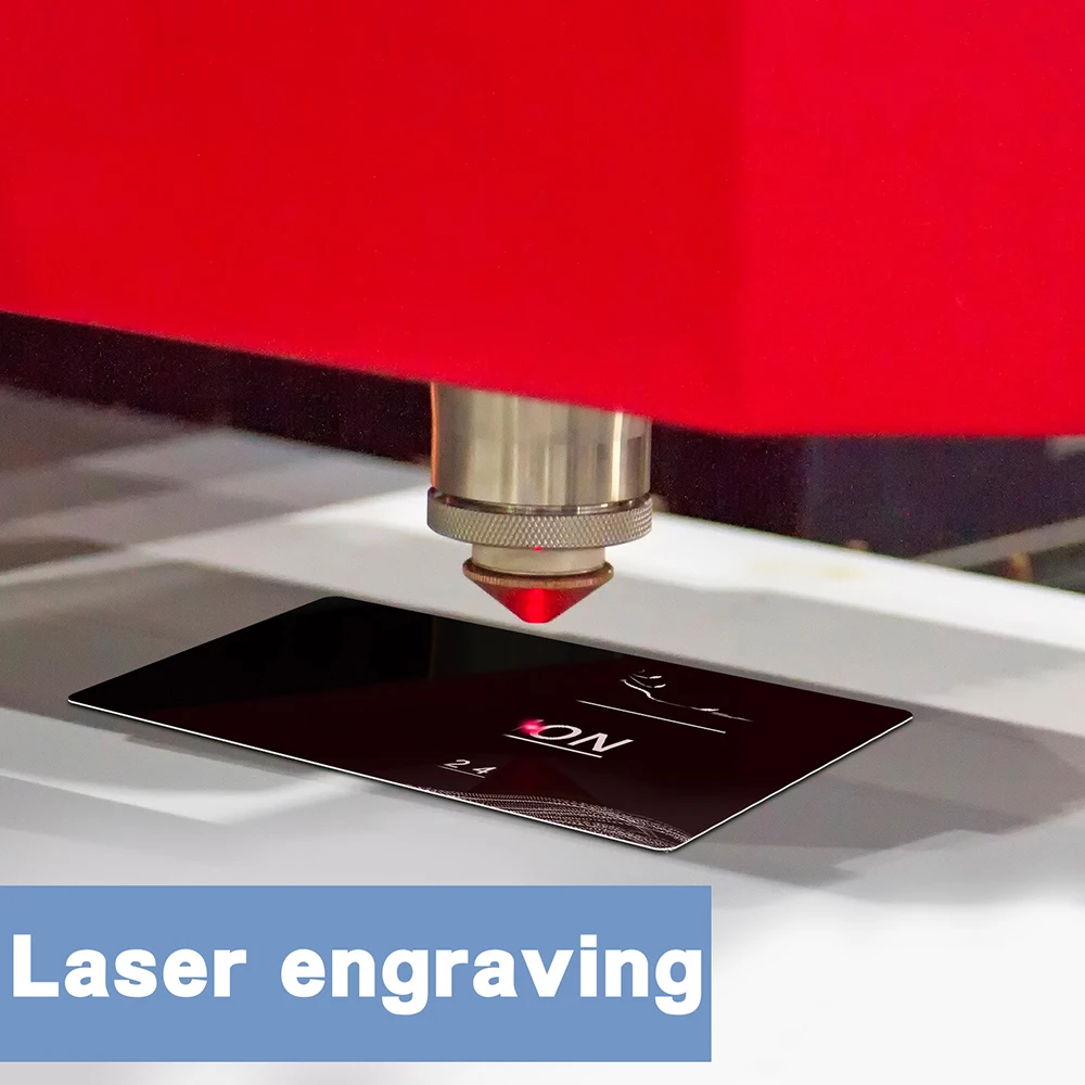 metal business cards blank for laser engraving with logo custom Aluminum black metal business card laser engraving blanks