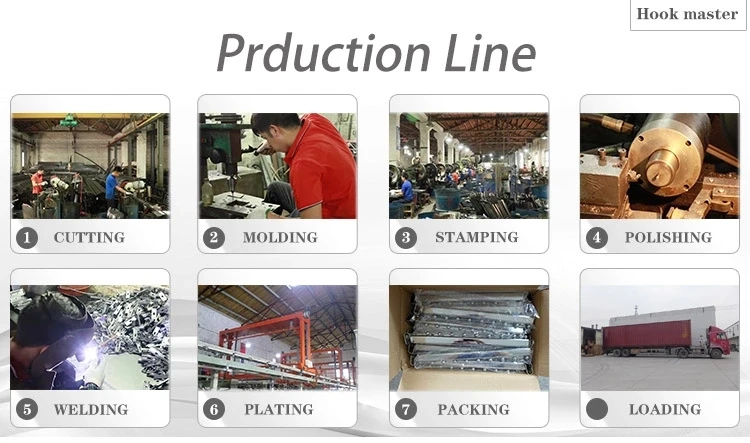 Metal chrome plated hook square tube 2 hole slatwall glass shelf bracket