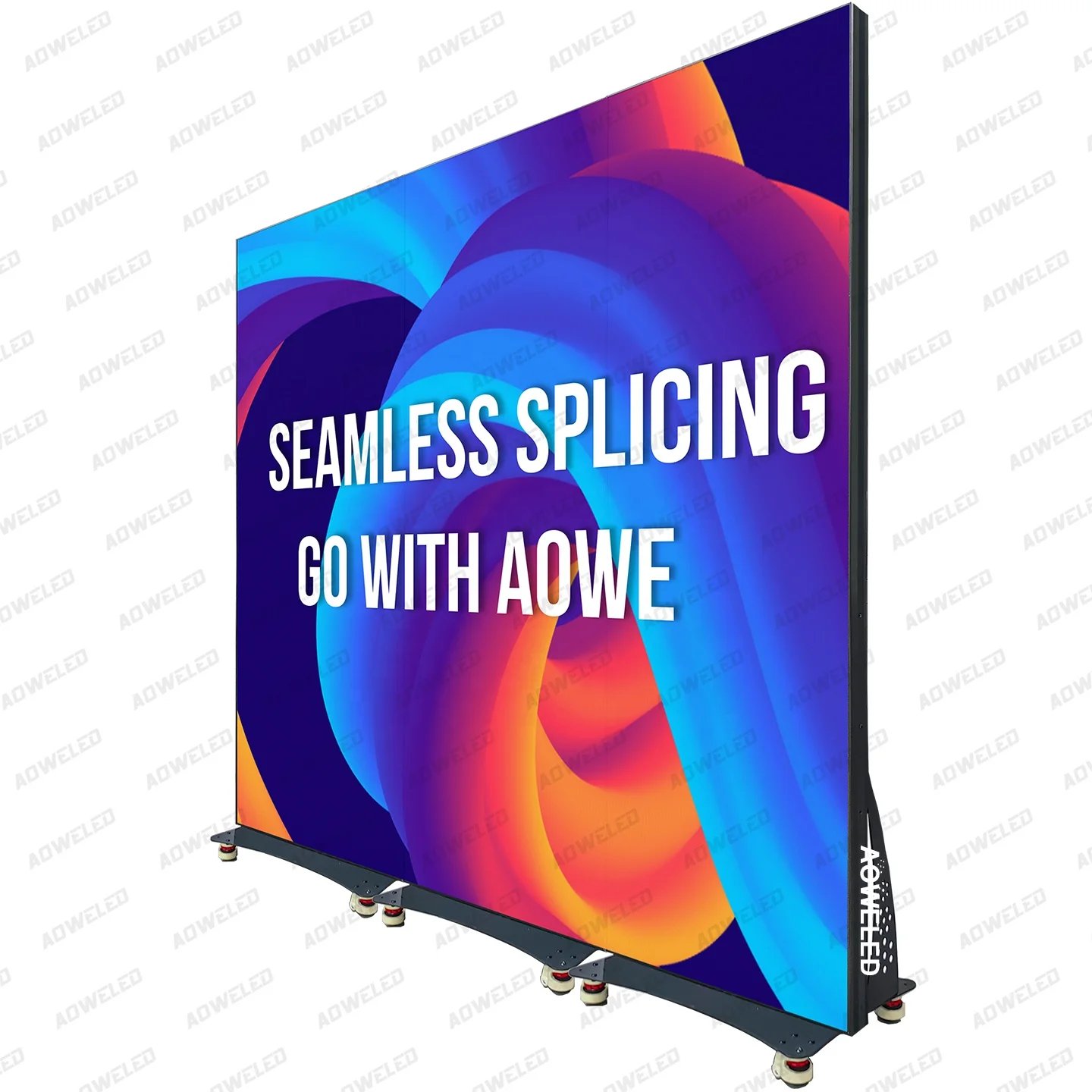 P2.5 Portable Smart Digital Advertising Player LED Screen Movable Flooring Standing Outdoor LED Poster Display with wheels
