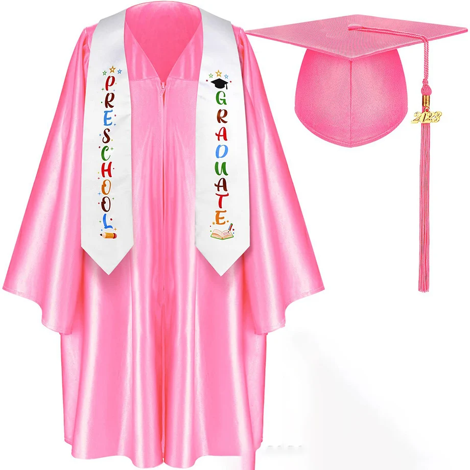 Wholesale design custom high quality children graduation gown preschool with hat