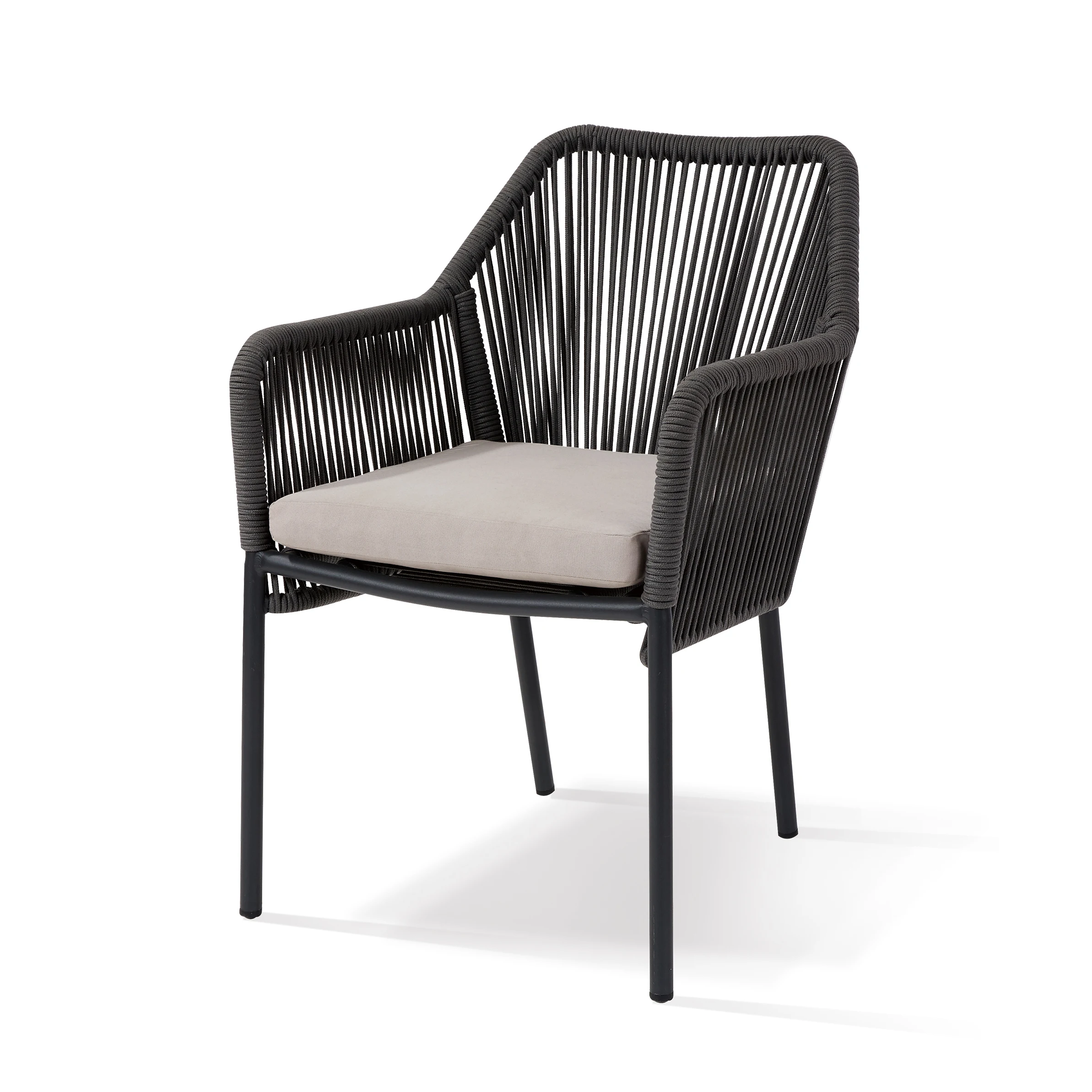 Modern Furniture Restaurant Cafe Rattan Rope Chair Best Patio Dining Rope Chair