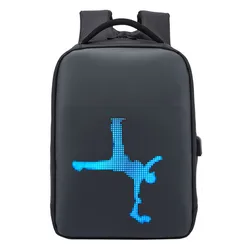 Customize led bag packs rucksack mochila led wifi light up bag packs backpacks