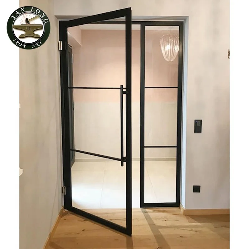 French exterior double glass door Metal Doors Interior Double Glass Sliding Doors for houses
