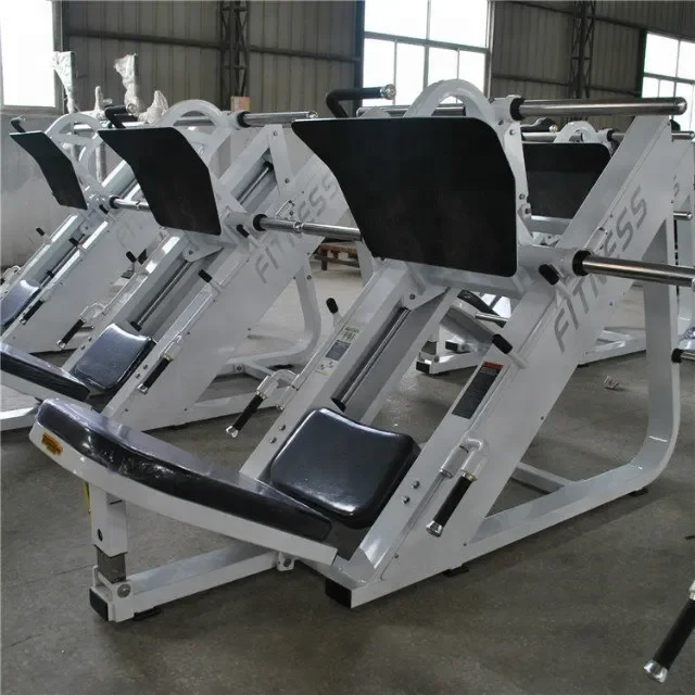 Gym fitness 45 Degree Leg Press Machine Strength Training Weight Plate Loaded Linear Leg Press