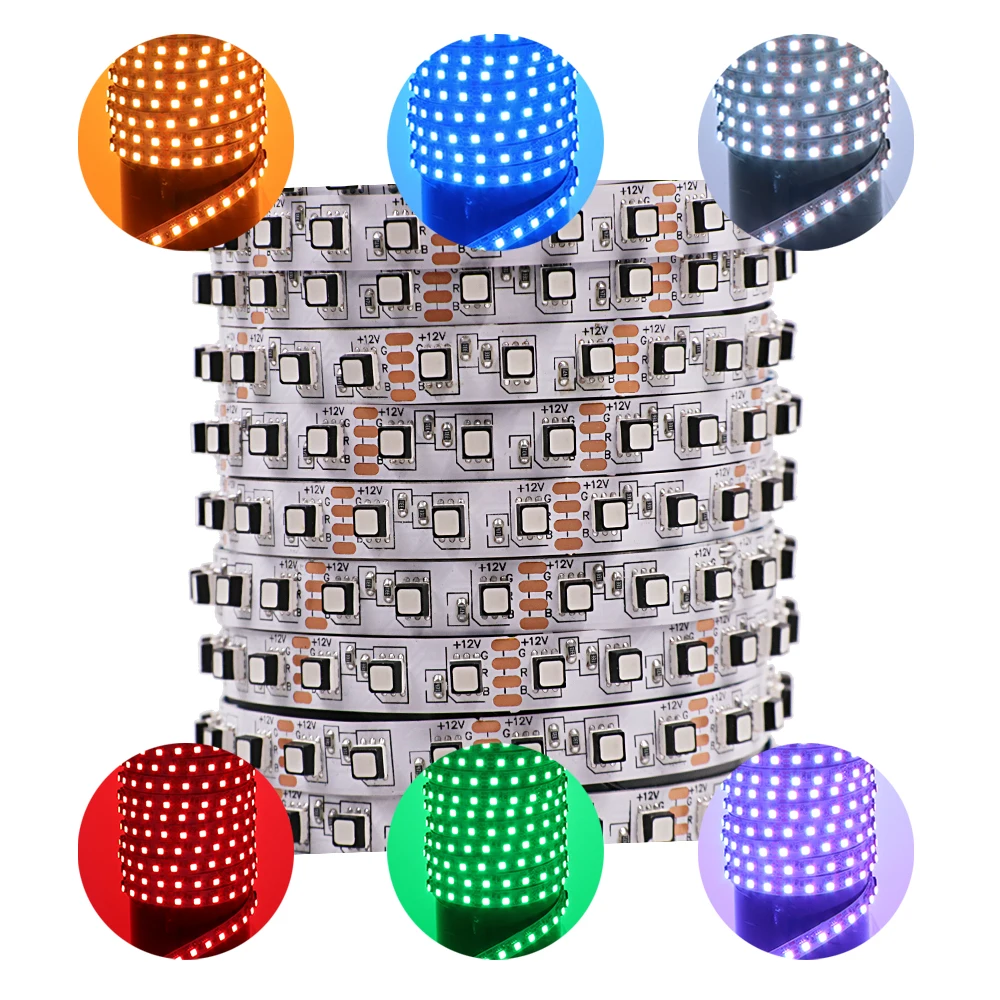 3535 SMD 5mm 8mm 10mm PCB 60 120 LEDs 180 LEDs RGB LED Strip Color Changeable 12V DC Flexible Tape Ribbon TV Backlights