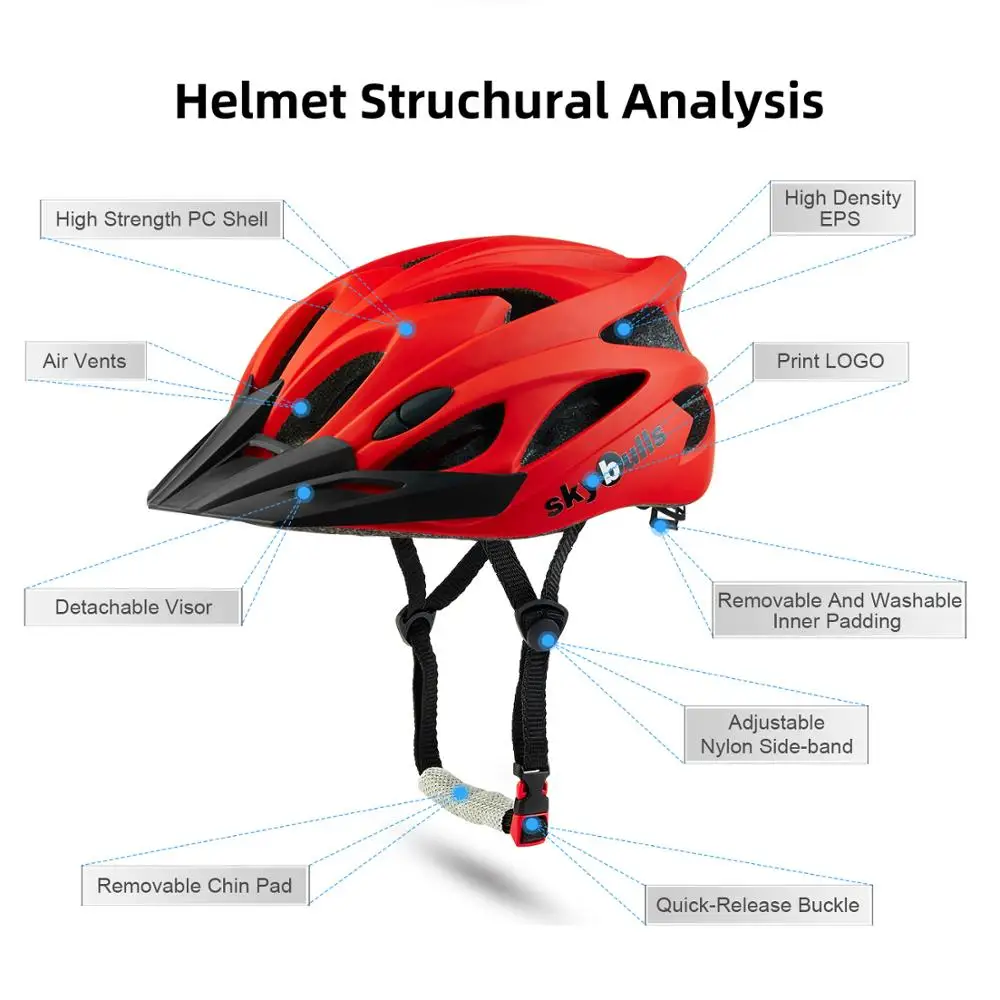 
Custom High Professional Popular Safety Bicycle Helmet Youth Cyclist Mountain Bike Helmet 
