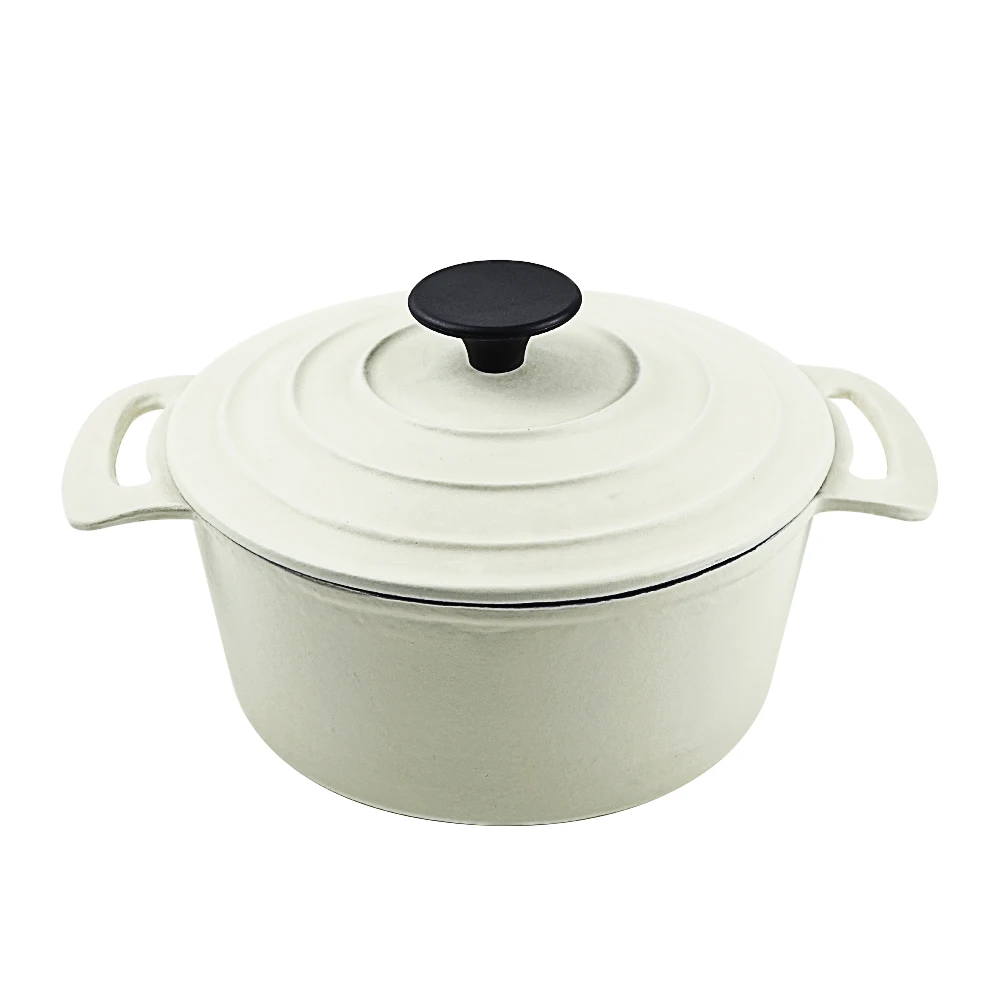 Lodge 3 Qt Hybrid Nonstick Enameled Dutch Oven 20 cm Cast Iron with Tri-Ply Ceramic Metal Cooking Utensil Round Shape with Lid