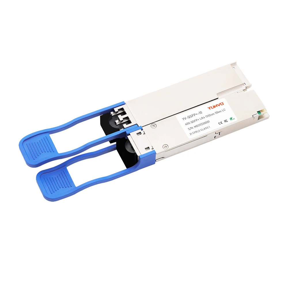Yunvo OEM 40Gbps QSFP+ LR4 1310nm 10km/20km Duplex LC/UPC SMF compatible QSF-503 CPAC-TR-40LR-QSFP-10KM H-LR4-QSFP+