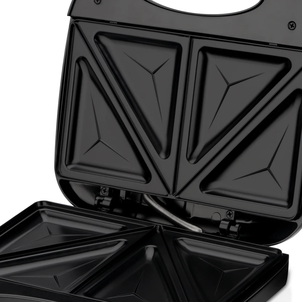 RAF 850W Electric Sandwich Maker Grill Black Non-stick Plates Sandwich Toaster Press Cool Touch Handle Non-stick coating