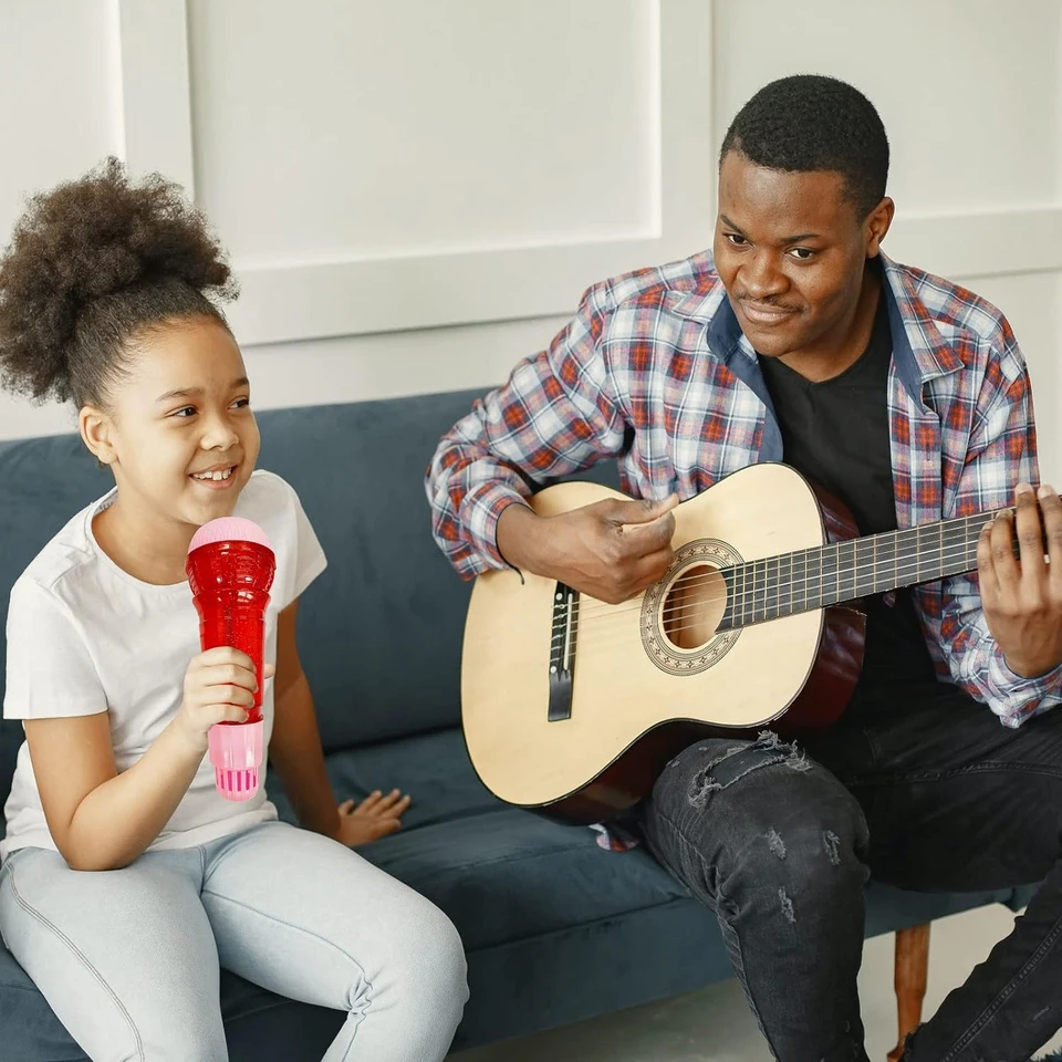 Large Size Kids Echo Microphone Physical Echo Multicolor Karaoke Toy Wireless Plastic Music Instrument Kindergarten Toys