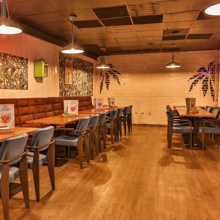 UPTOP factory wholesale dining set booth seat for bar chair and table brown restaurant furniture set