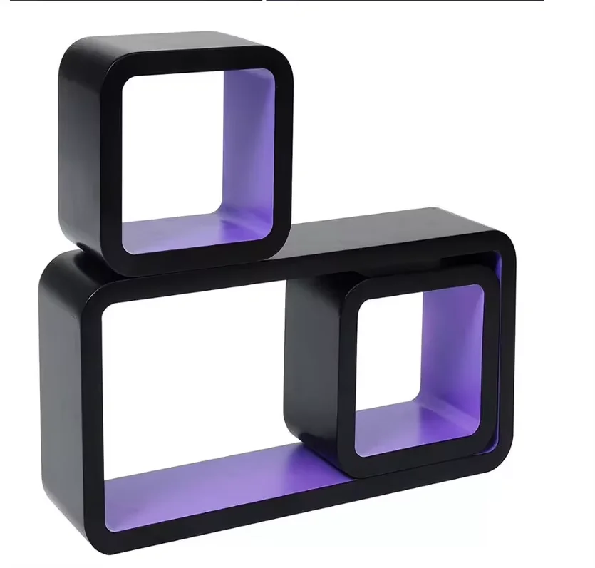 Home Decorative Wall Book Cube Living Room MDF Floating Display Shelf