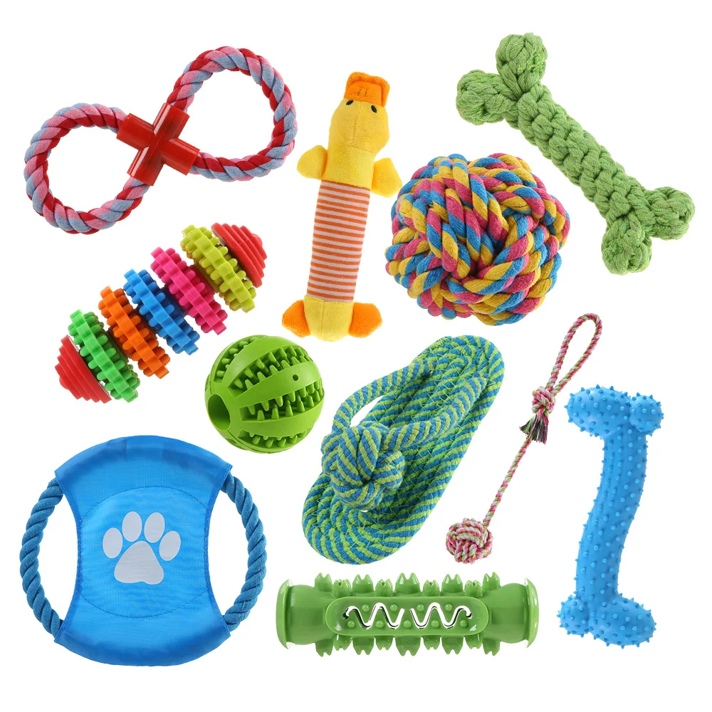 Наборы игрушек для собак, жевательная игрушка для питомцев, хлопковая веревка, набор мягких игрушек